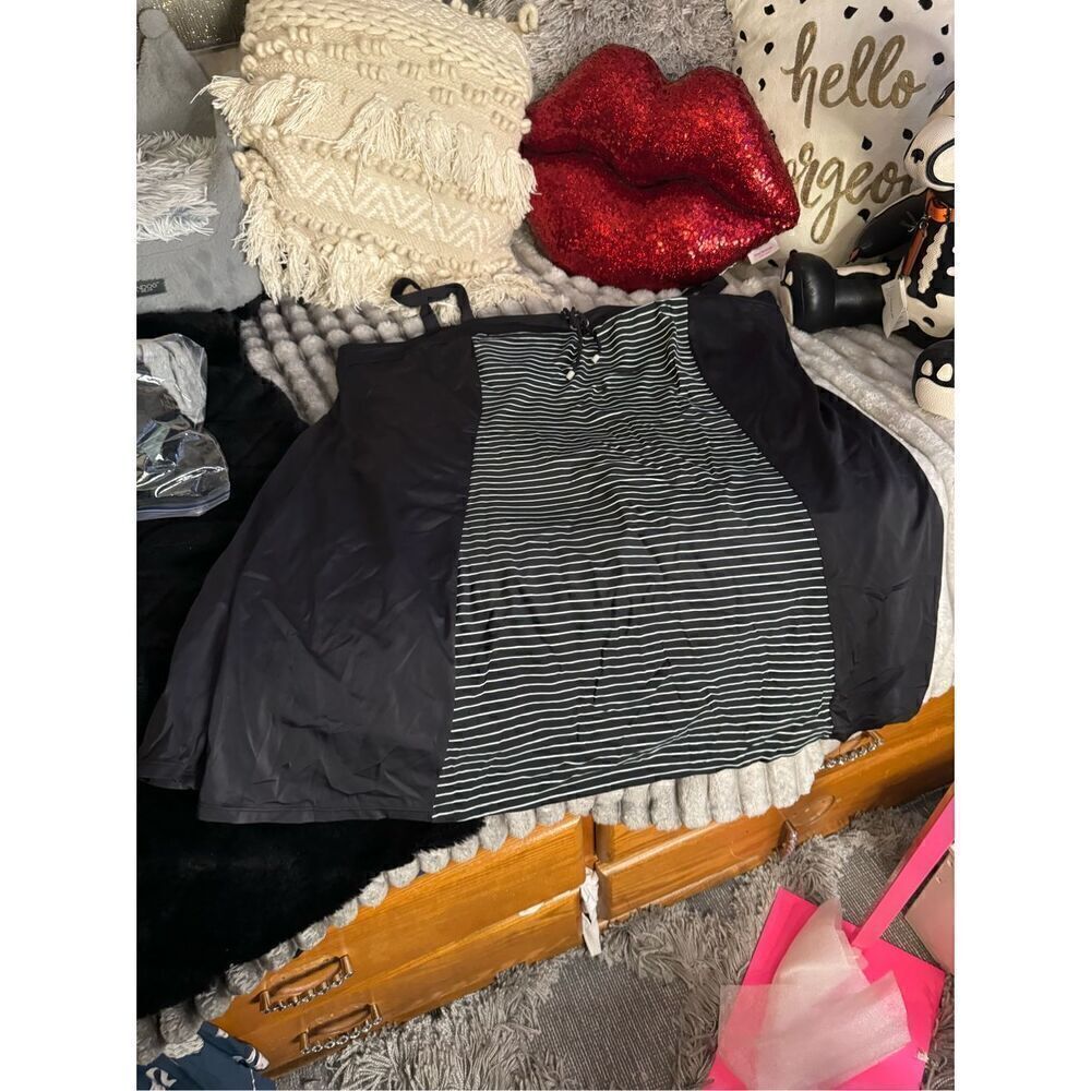 Bbw swim 365 slimming plus size 32W 5x Black swim dress